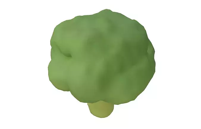 Cartoon Broccoli v2 001 Low-poly 3D model 3