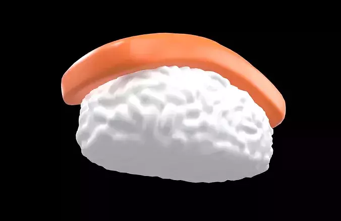 Sushi Icon v1 001 Low-poly 3D model 4