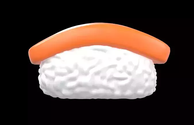 Sushi Icon v1 001 Low-poly 3D model 2