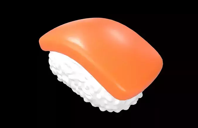 Sushi Icon v1 001 Low-poly 3D model 3