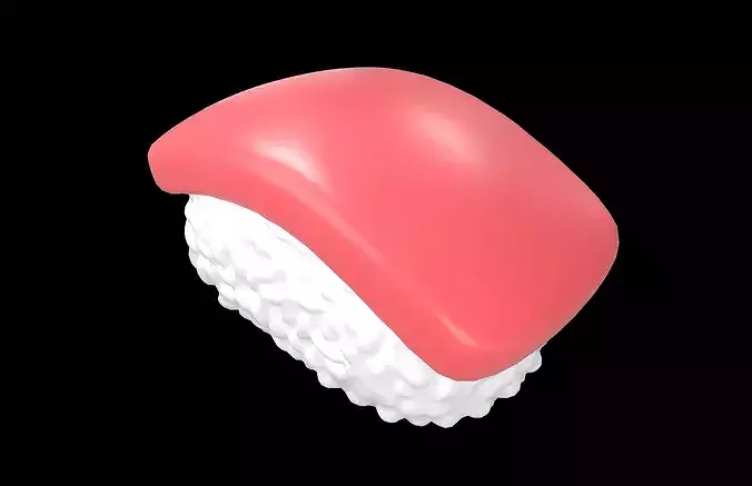Sushi Icon v1 002 Low-poly 3D model 3