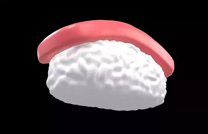 Sushi Icon v1 002 Low-poly 3D model 4
