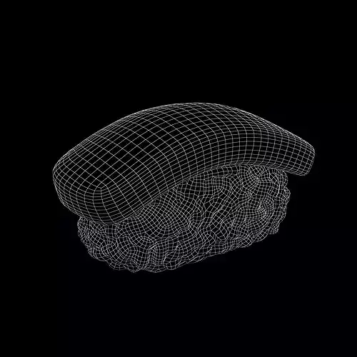 Sushi Icon v1 003 Low-poly 3D model 5