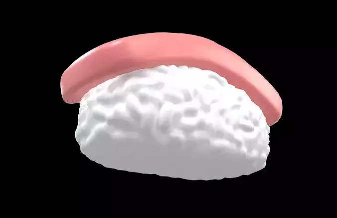 Sushi Icon v1 003 Low-poly 3D model 4