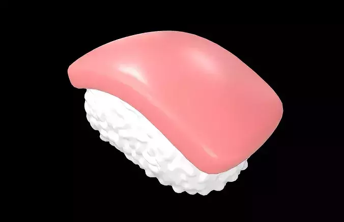 Sushi Icon v1 003 Low-poly 3D model 3