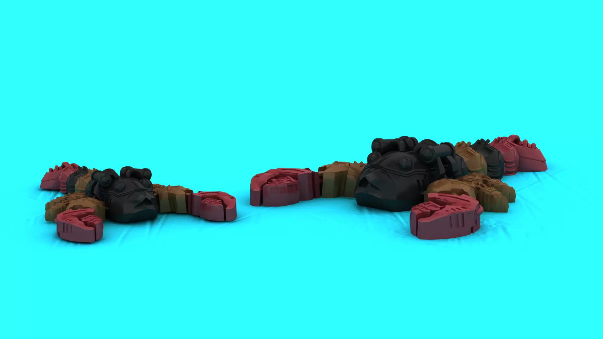 Modular Amphibian Block Set Segmented Creature Design 3D print model