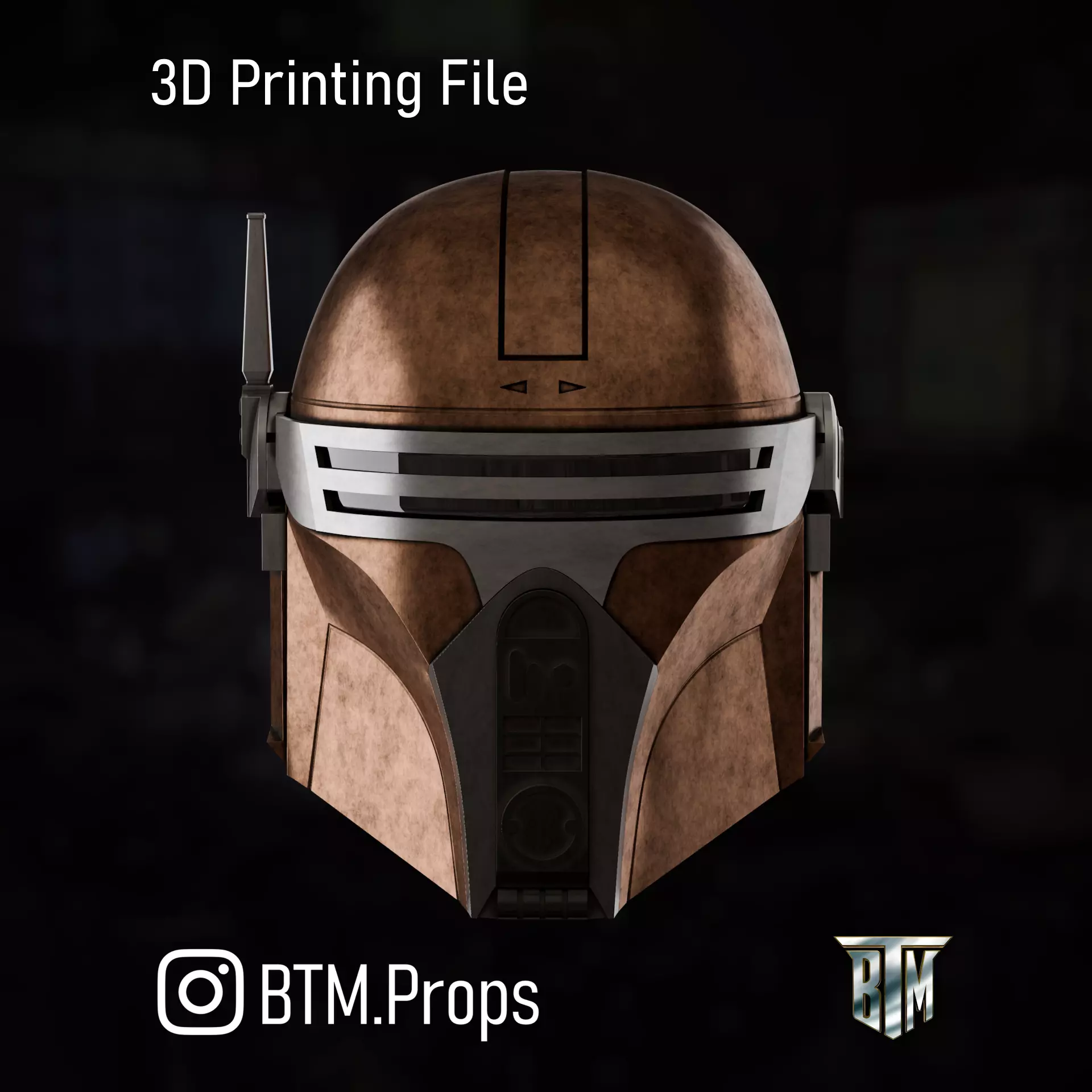 UAS The Venerer Custom Helmet Inspired by The Mandalorian 3D print model