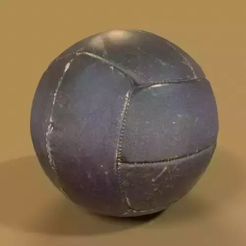 Dark Leather Ball Fitness Weight Lifting Low-poly 3D model