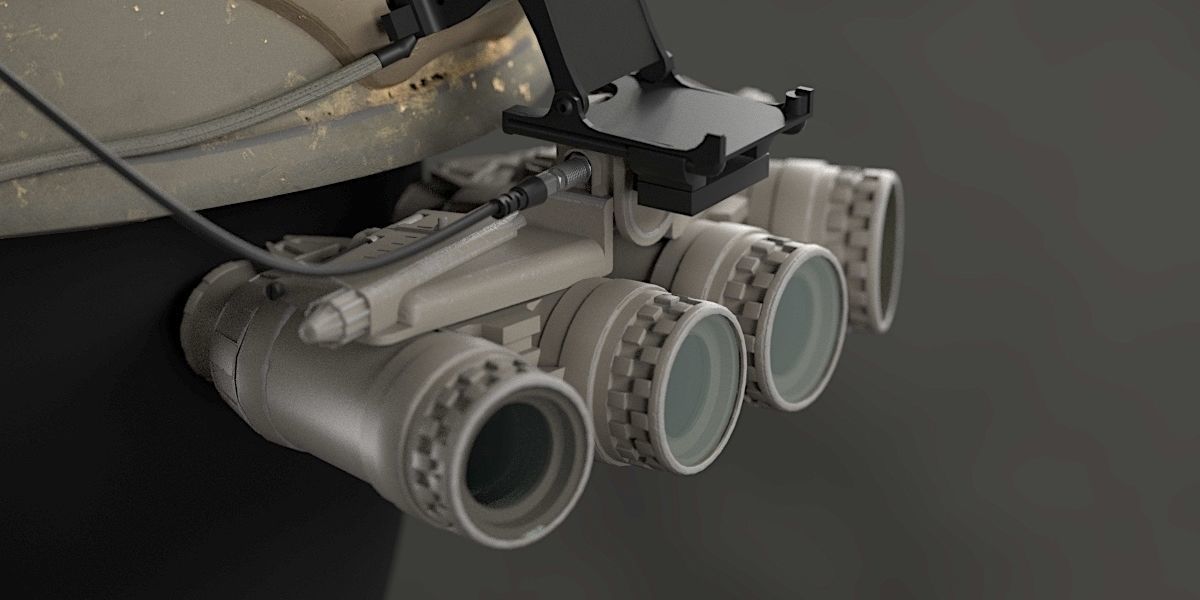 SOLDIER Helmet Night vision goggles 3D model_1