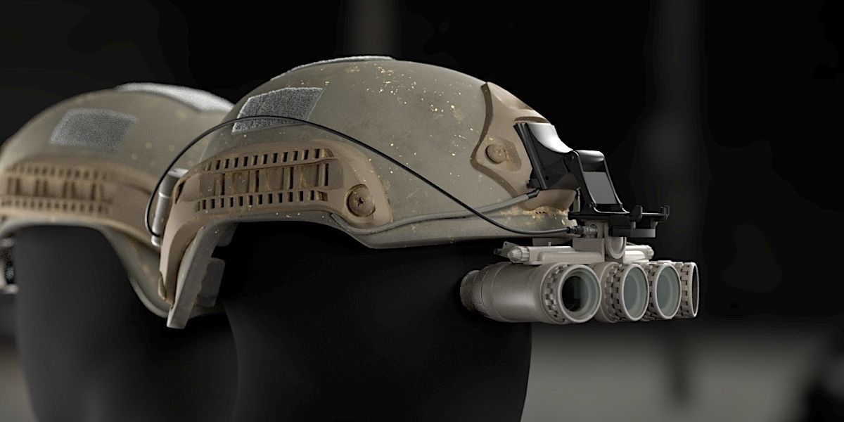 SOLDIER Helmet Night vision goggles 3D model_2