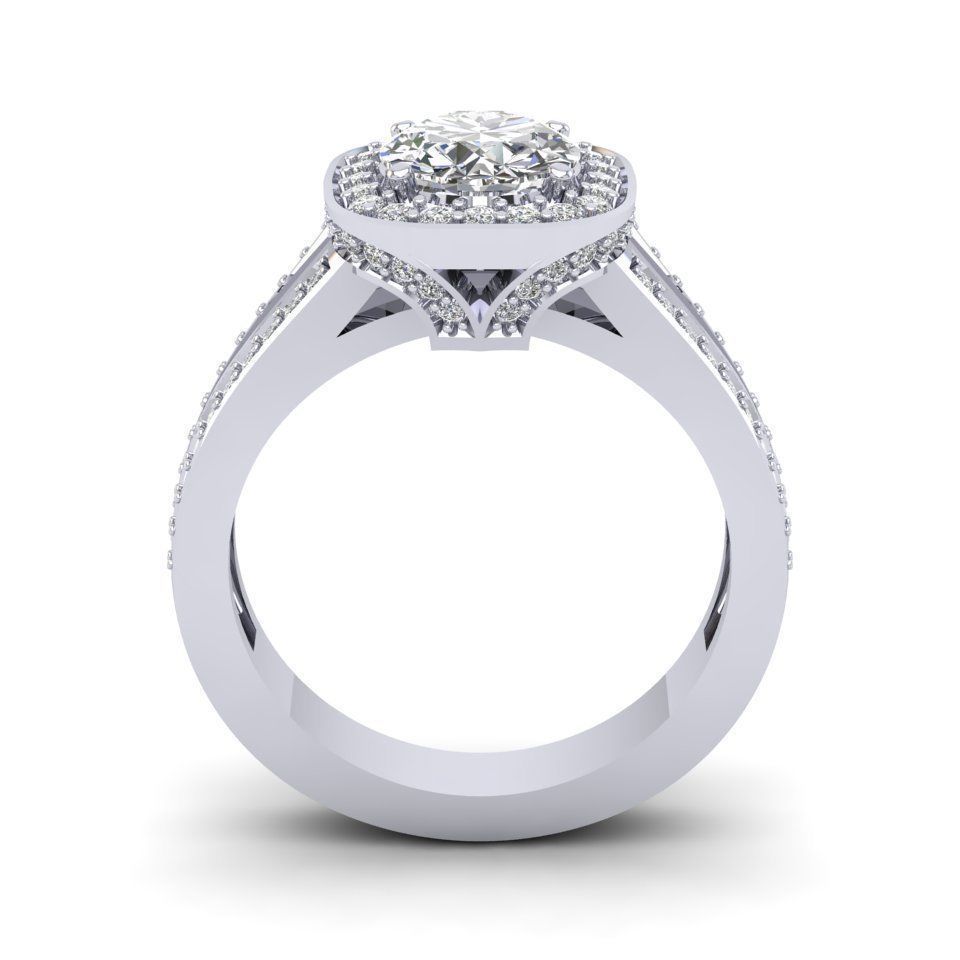 1 ct halo split shank 3D print model_1