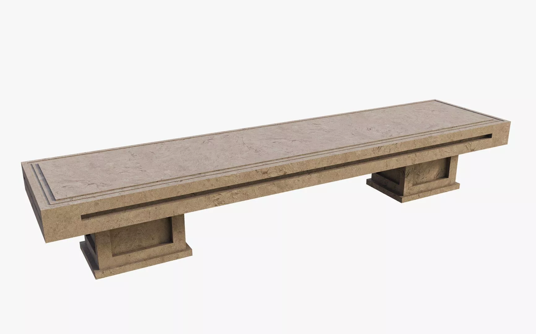 Ancient stone bench Free 3D model