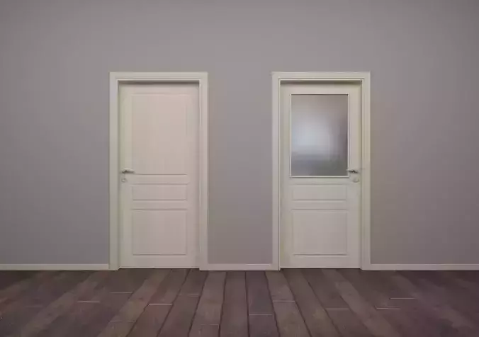  Modern Interior Wood Door - Real Wood UVW Maps -  MUTE 3-3C