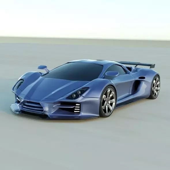 Evonius supercar concept 3D model_0