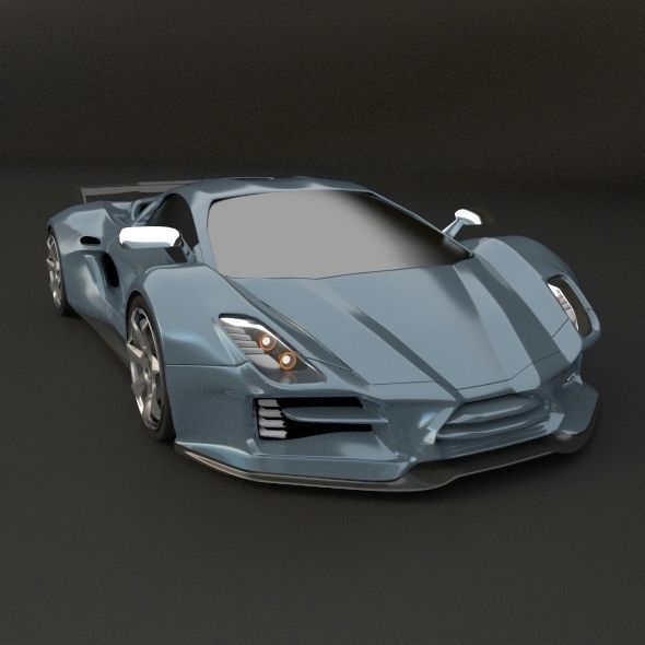 Evonius supercar concept 3D model_6