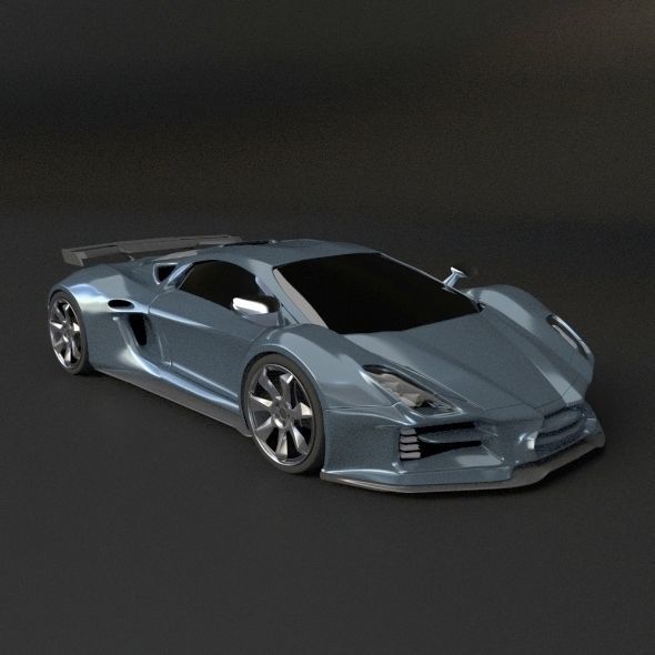 Evonius supercar concept 3D model_5