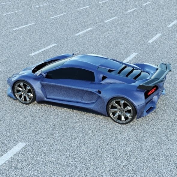 Evonius supercar concept 3D model_2