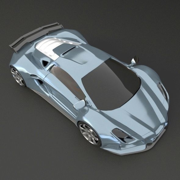 Evonius supercar concept 3D model_8