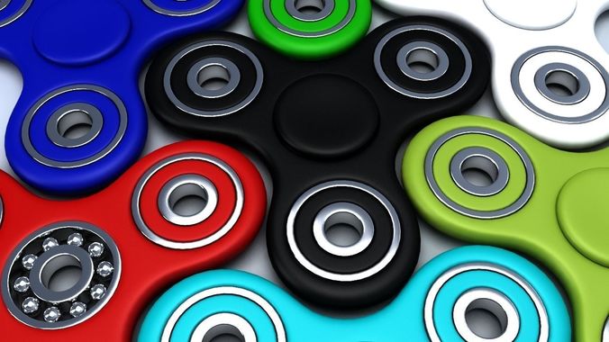 Spinner fidget Low-poly 3D model