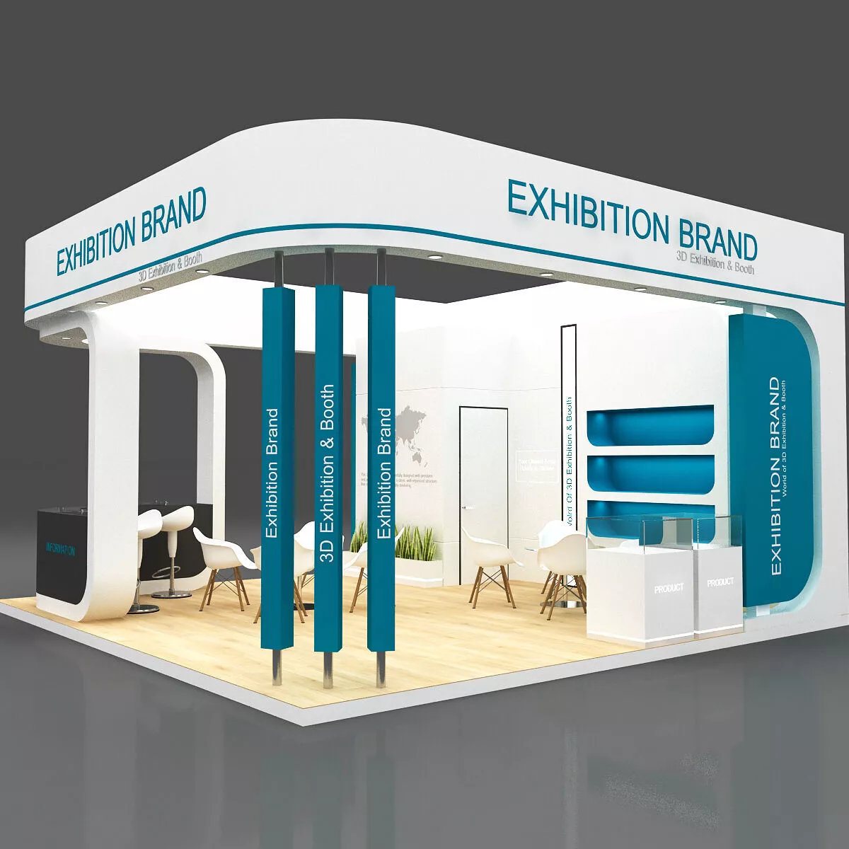 3d stall exhibition stall booth 3D model