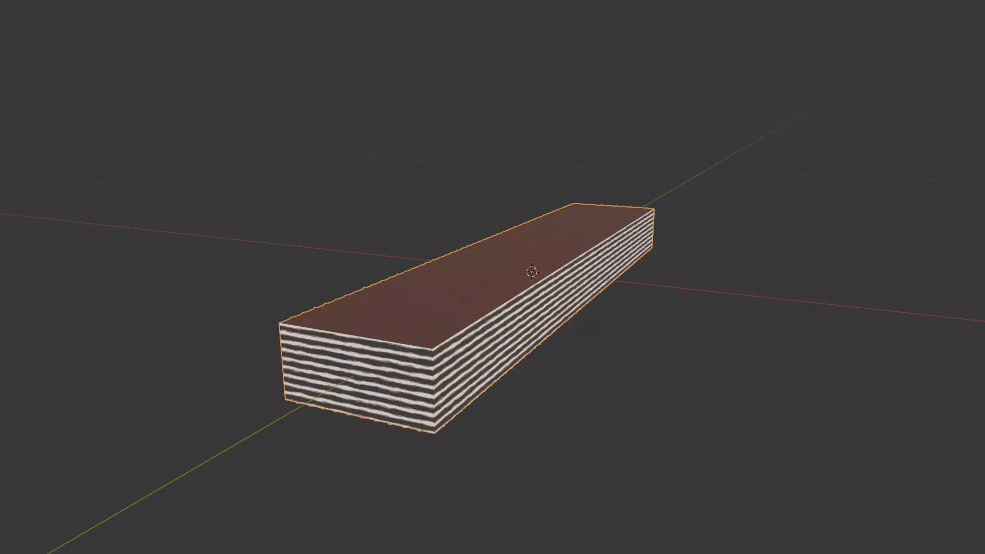Realistic Layered Wafer Biscuit with Chocolate 3D model