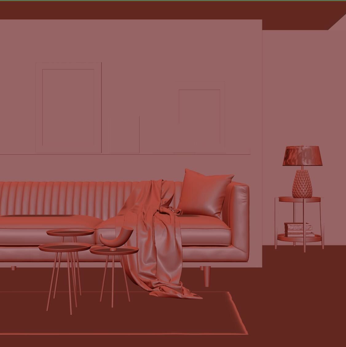 Living Room 122 Interior 3D model_3