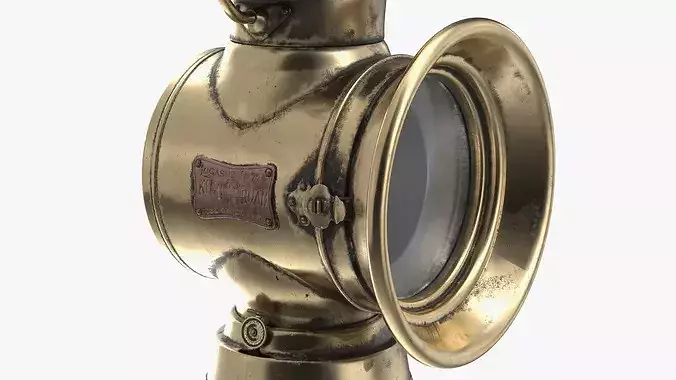 Aged Lantern Brass 3D model 6