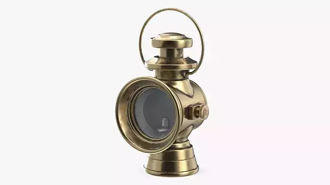 Aged Lantern Brass 3D model 2