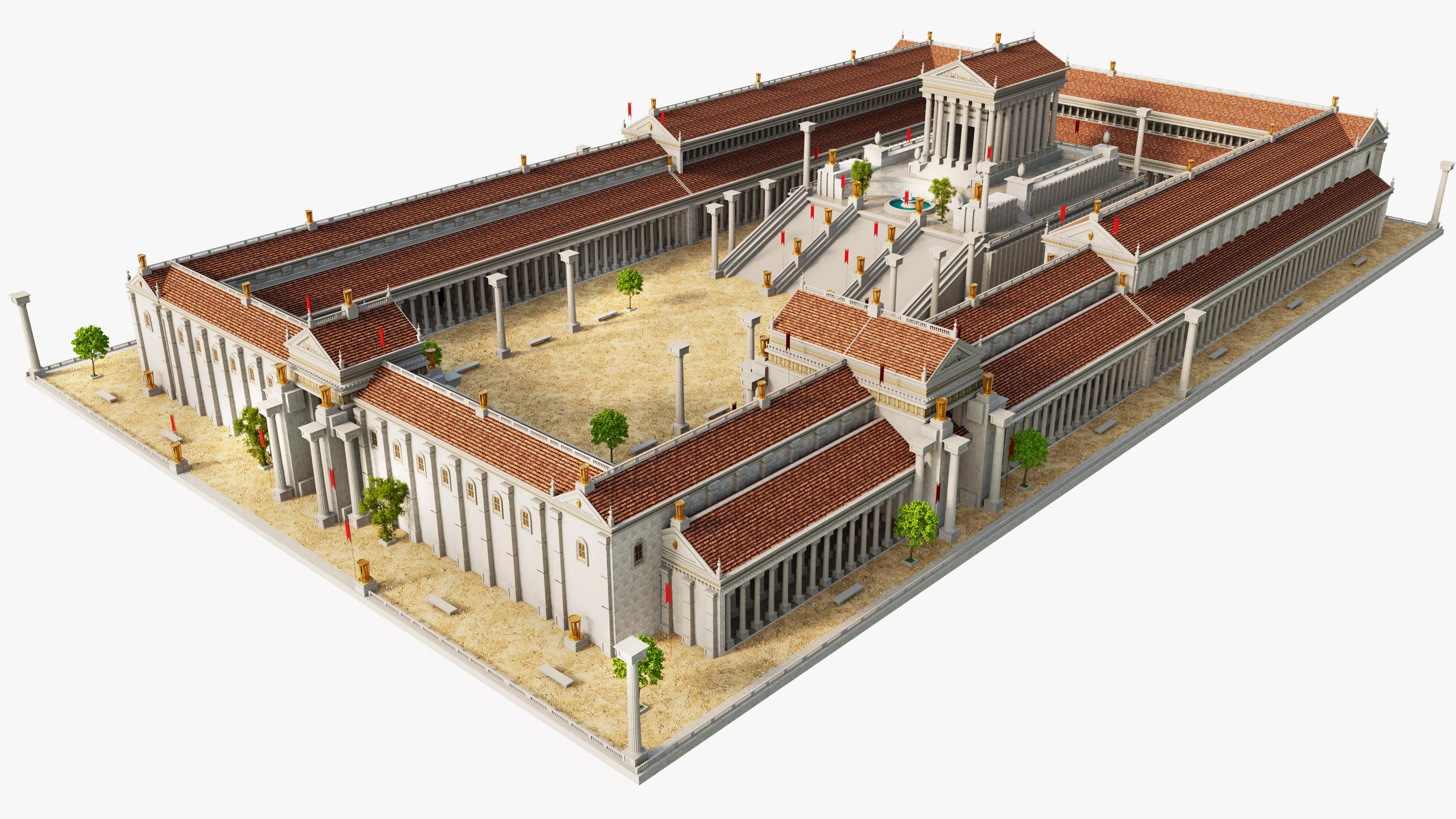 Augusta Emerita Provincial Forum building 3D model