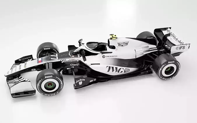 F1 Racing Car Cadillac 2026 MAC-26 Low-poly 3D model 7