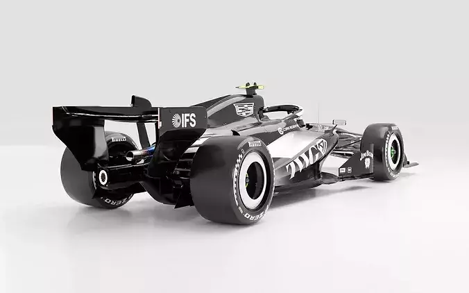 F1 Racing Car Cadillac 2026 MAC-26 Low-poly 3D model 4