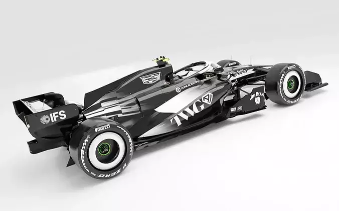 F1 Racing Car Cadillac 2026 MAC-26 Low-poly 3D model 6
