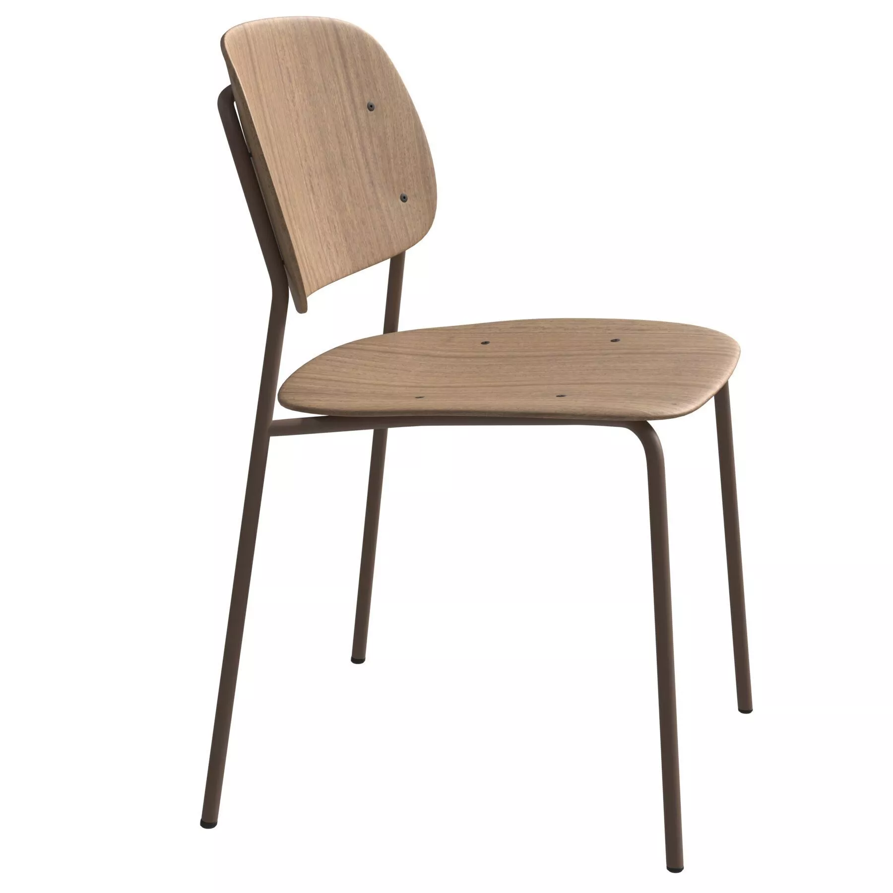 Devorm hale wooden stack chair 3D model