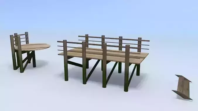 boardwalk wooden bench with arrow