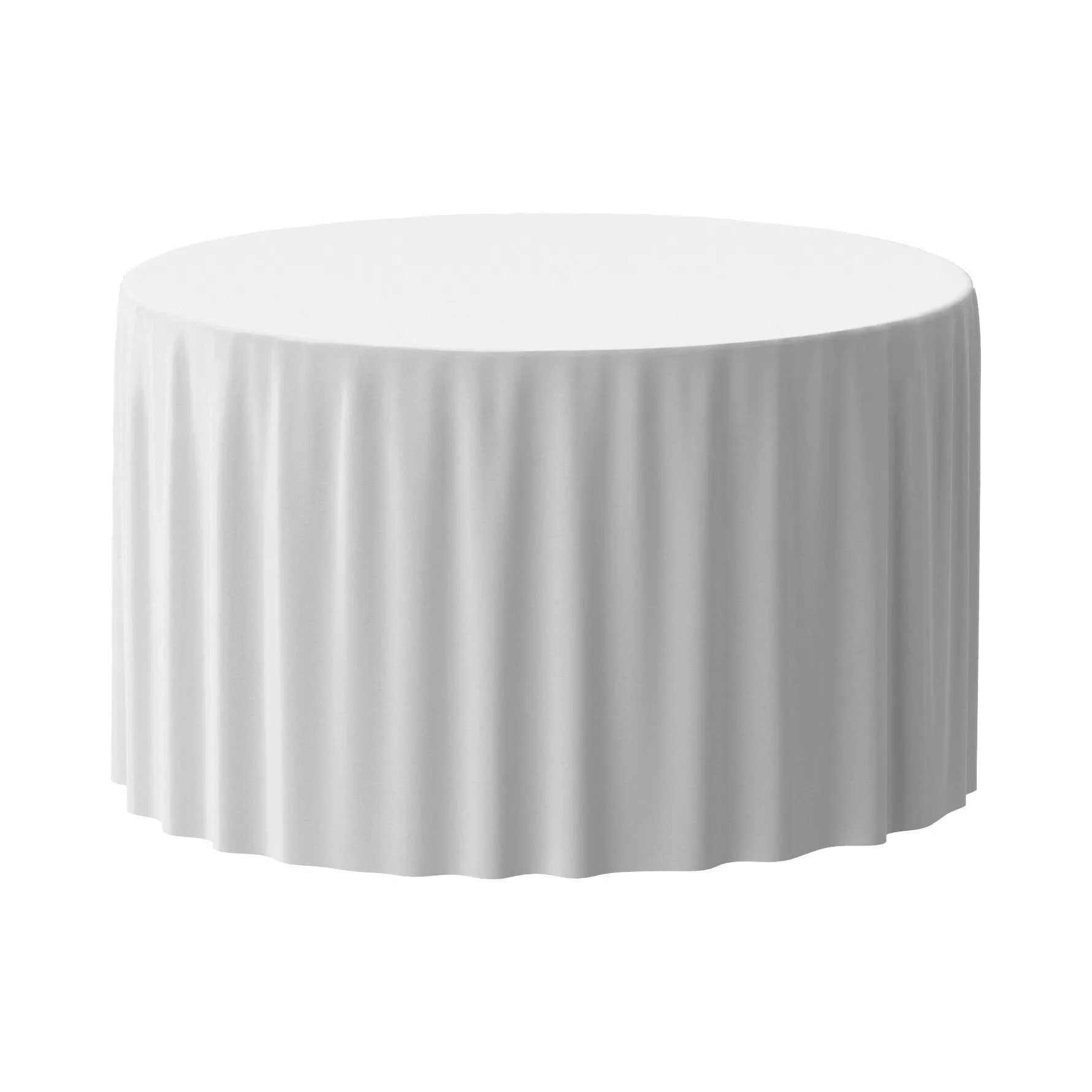 Round Tablecloth Draped Restaurant Cover 3D model