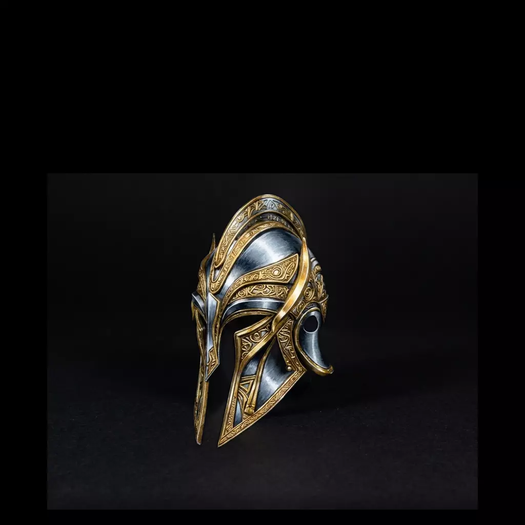 Ornate Stylized Fantasy Knight Helmet 3D print model