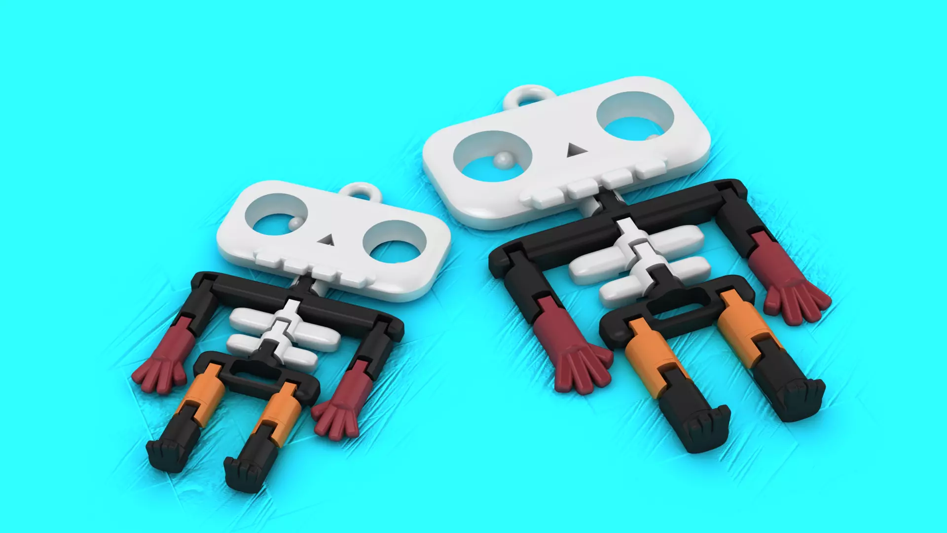 Skeleton Robot Duo 3D print model