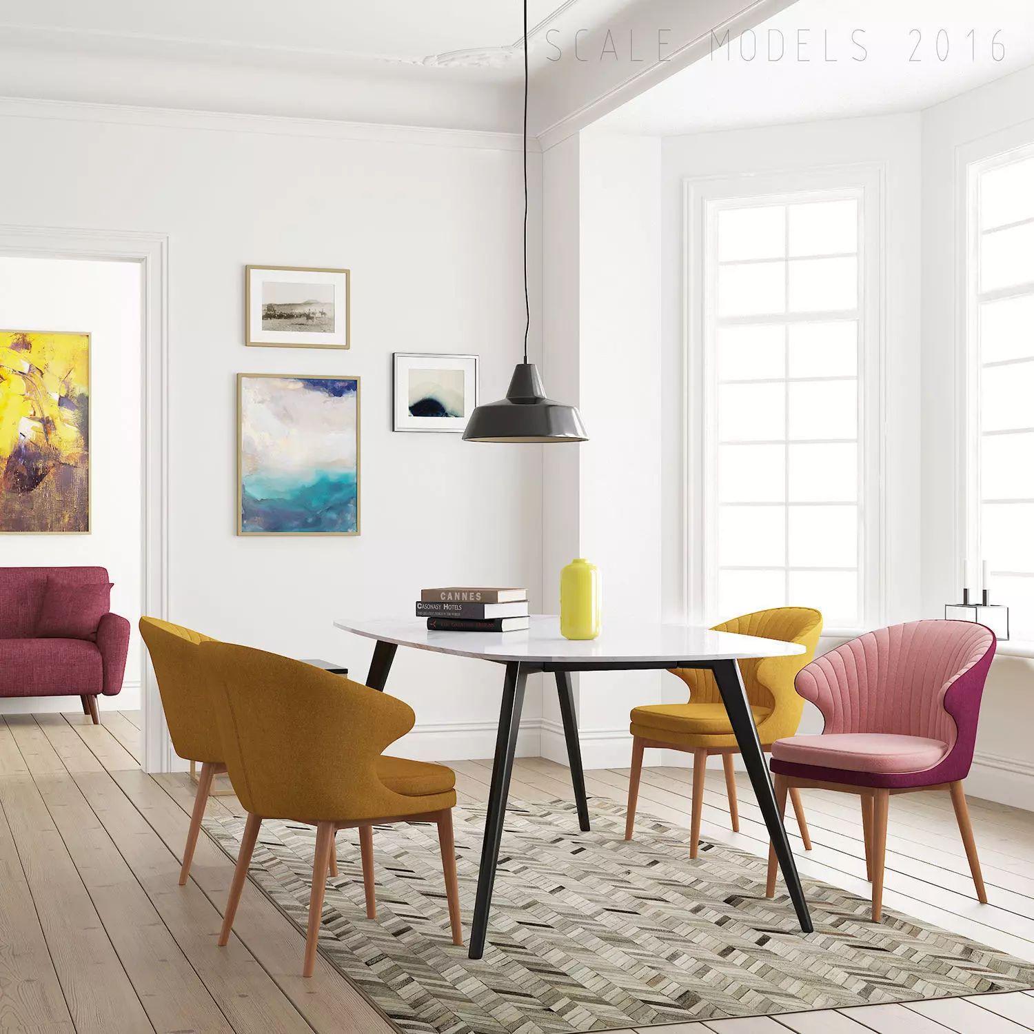 Dining Room 123 Interior 3D model_0