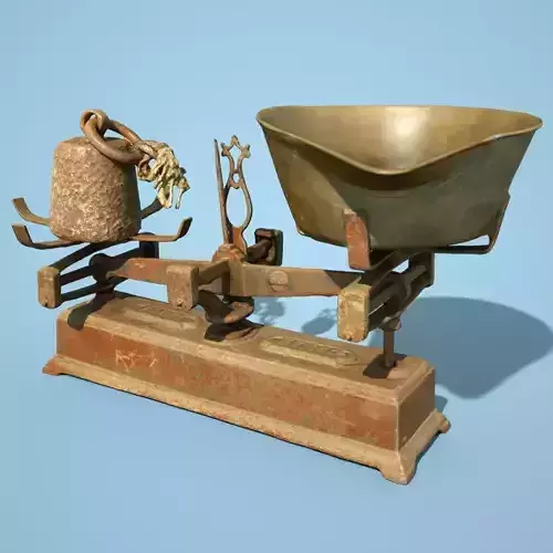 Old Rusty Scale 1 Low-poly 3D model