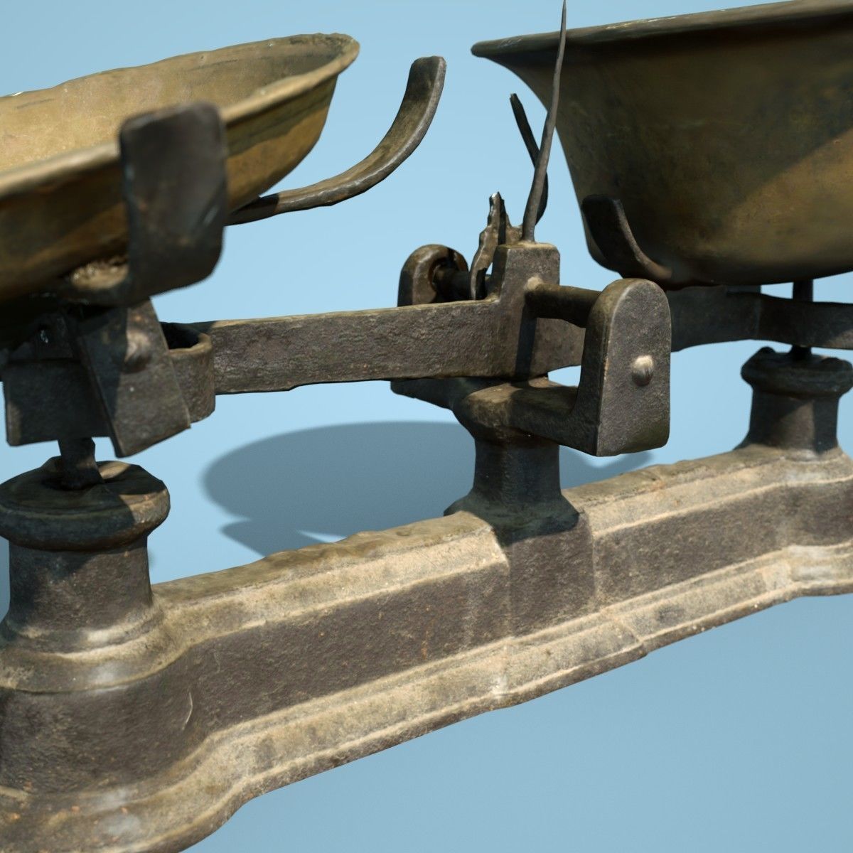 Old Rusty Scale 3 Low-poly 3D model_2