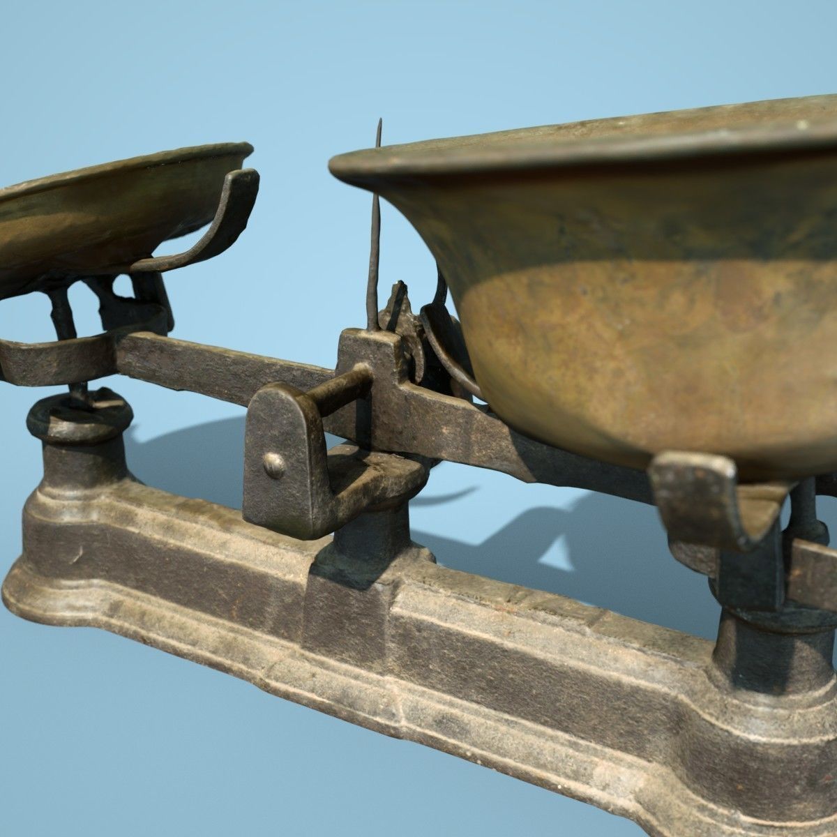 Old Rusty Scale 3 Low-poly 3D model_4
