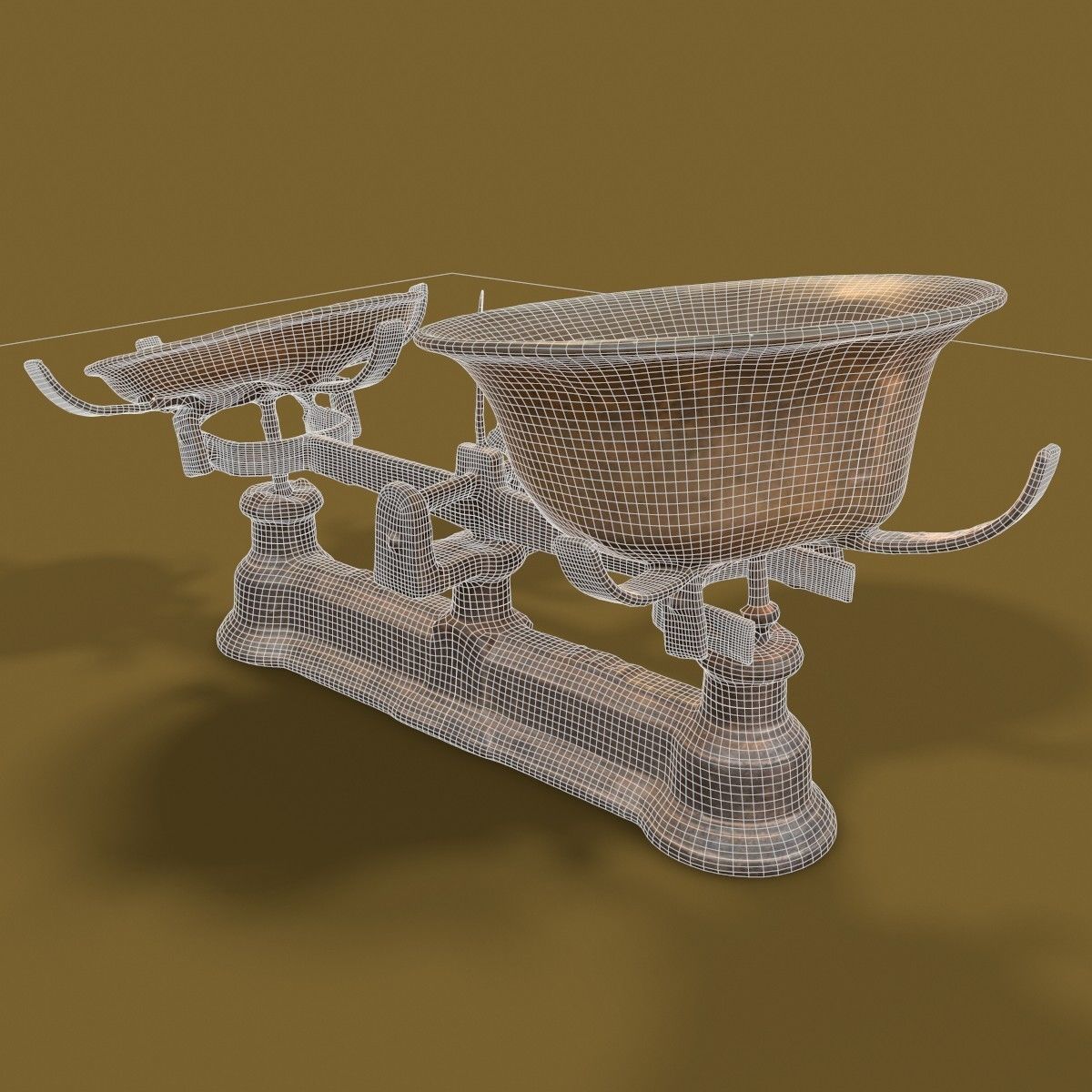 Old Rusty Scale 3 Low-poly 3D model_5