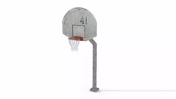 Realistic Outdoor Basketball Stand