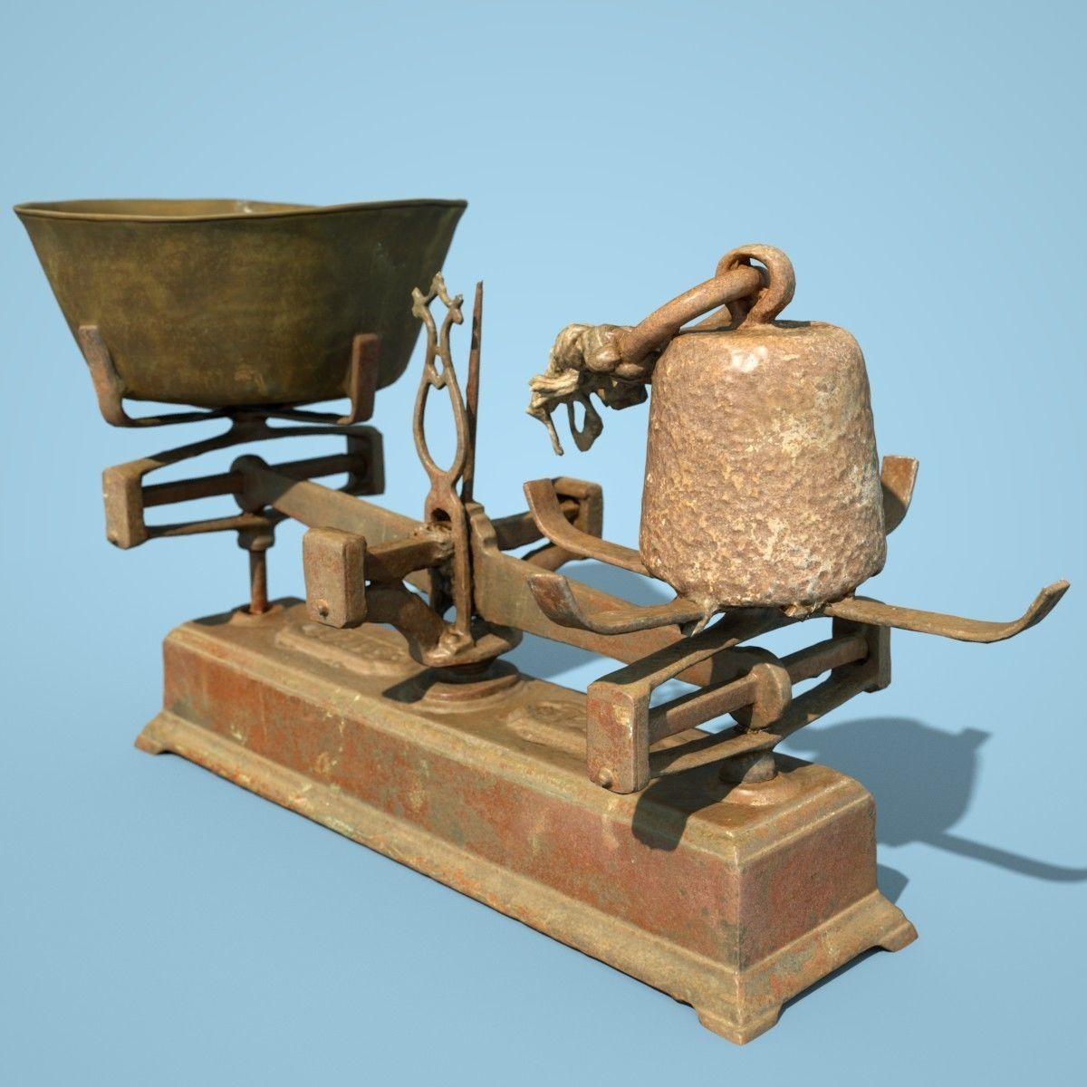 3 Old Rusty Scale Collection Low-poly 3D model_4
