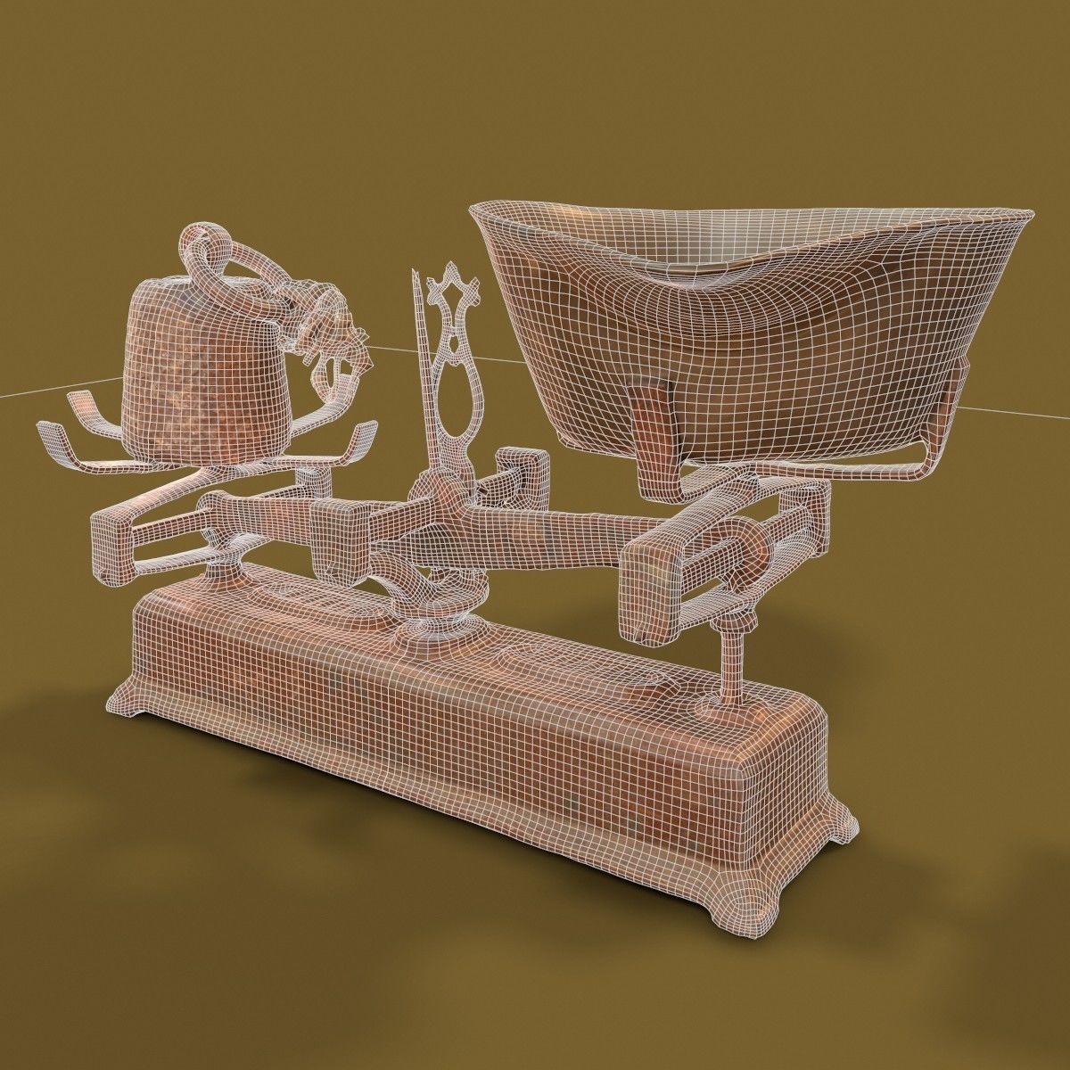 3 Old Rusty Scale Collection Low-poly 3D model_18
