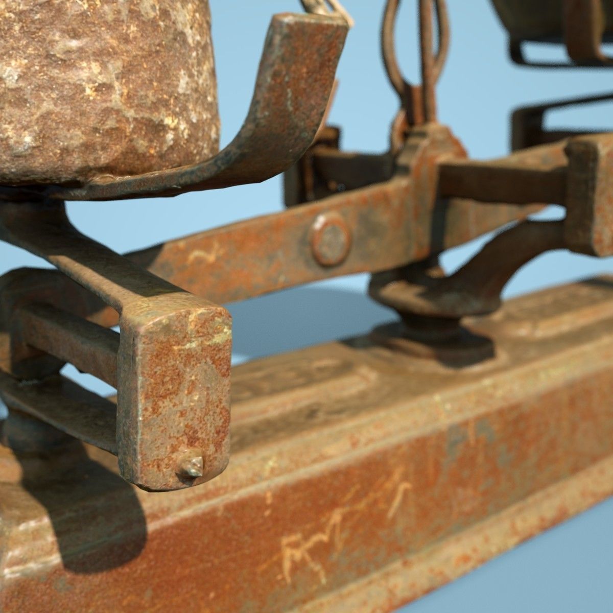 3 Old Rusty Scale Collection Low-poly 3D model_14
