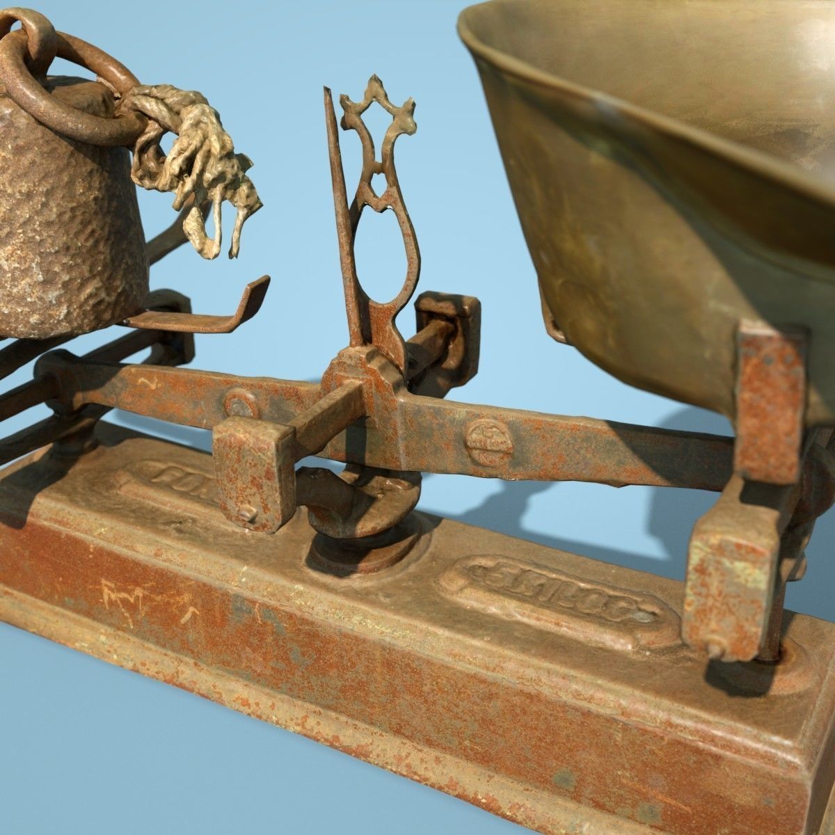 3 Old Rusty Scale Collection Low-poly 3D model_6