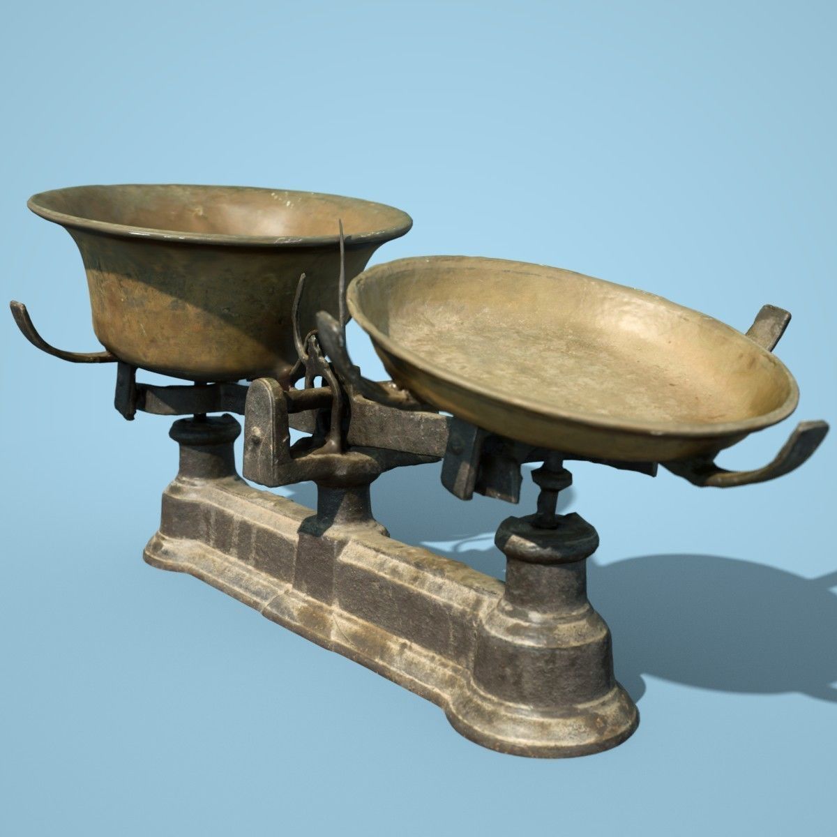 3 Old Rusty Scale Collection Low-poly 3D model_5