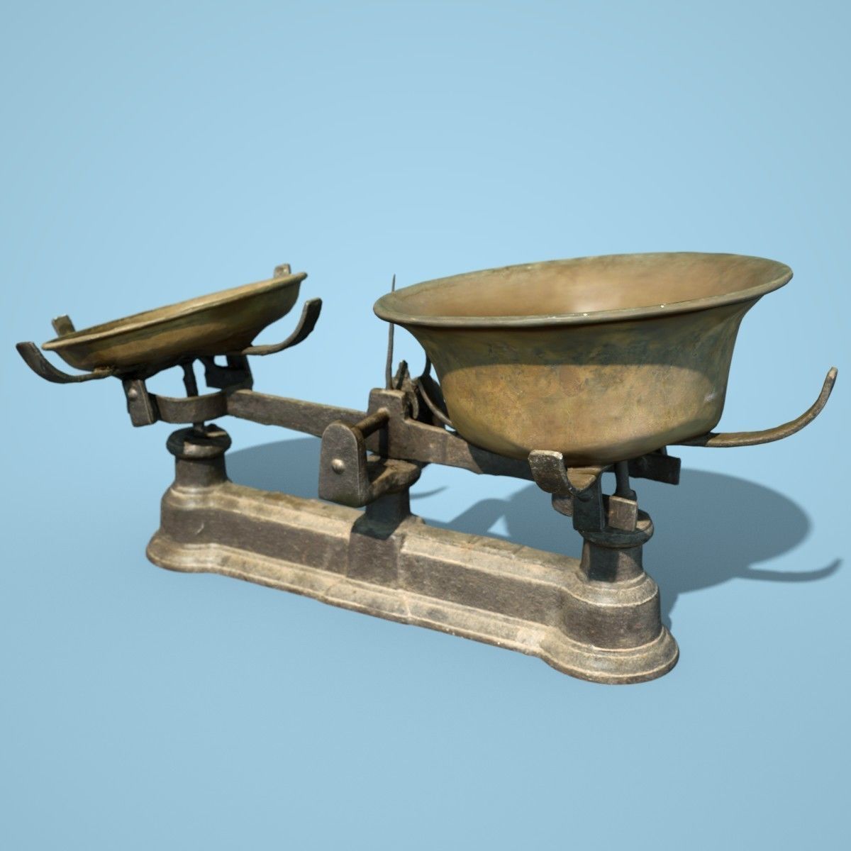 3 Old Rusty Scale Collection Low-poly 3D model_2