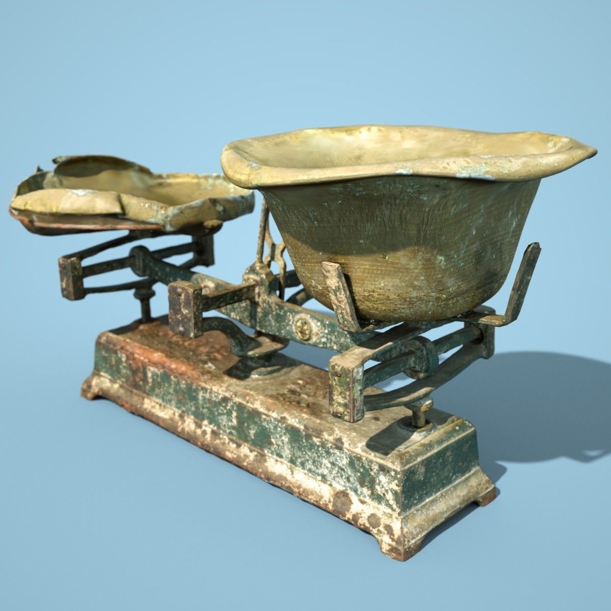 3 Old Rusty Scale Collection Low-poly 3D model_7
